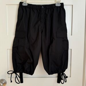 Balloon Drawstring Wide Cargo Capri Pants Costume! Boho